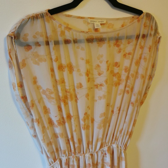 Boho Floral Sheer Maxi Dress - Picture 3 of 3